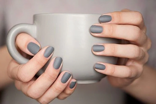 Grey nail polish