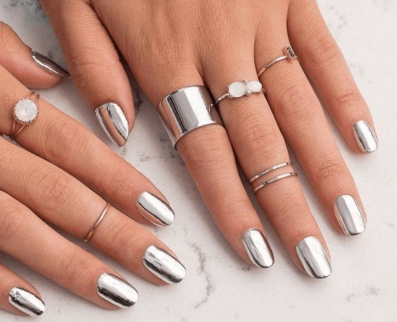 silver nails