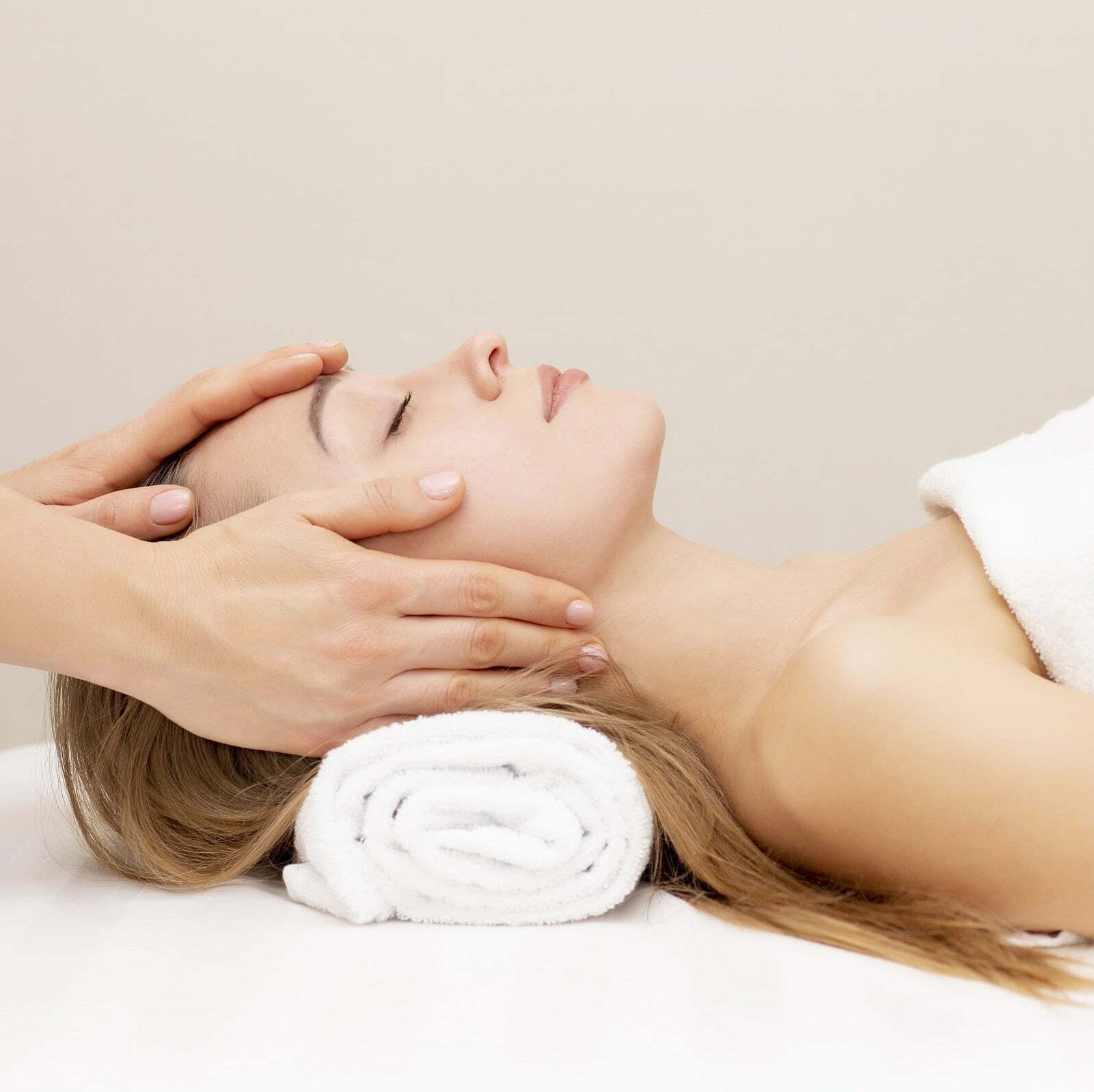Woman enjoying massage therapy